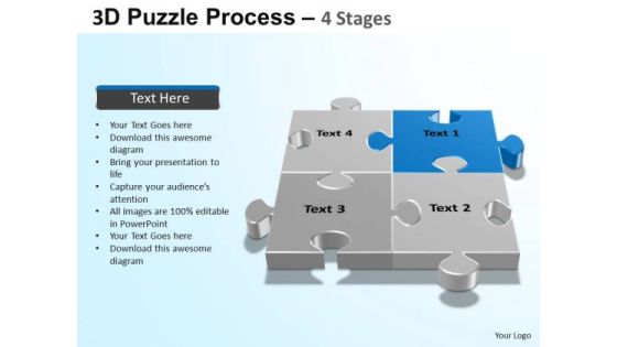 PowerPoint Slide Designs Education Puzzle Process Ppt Slides