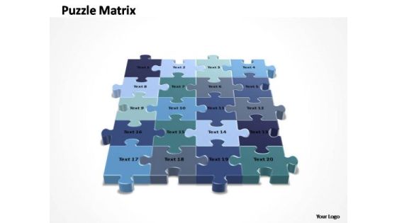 PowerPoint Slide Education 4x5 Rectangular Jigsaw Puzzle Matrix Ppt Theme PowerPoint Slide Education 4x5 Rectangular Jigsaw Puzzle Matrix Ppt Theme