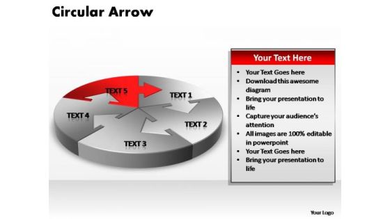 PowerPoint Slide Layout Global Circular Arrow Ppt Template