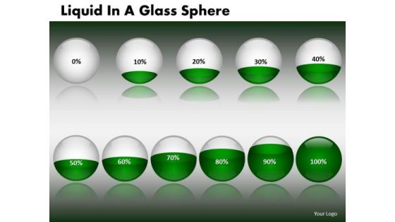 PowerPoint Slidelayout Executive Success Targets Liquid In A Glass Sphere Ppt Themes