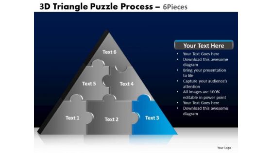 PowerPoint Slidelayout Image Triangle Puzzle Ppt Template