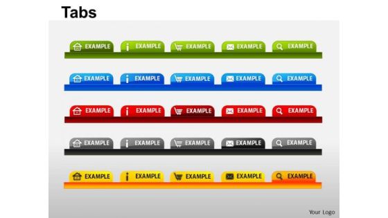 PowerPoint Slidelayout Leadership Tabs Ppt Process