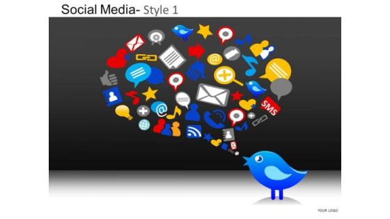 PowerPoint Slides Business Growth Social Media Ppt Layouts