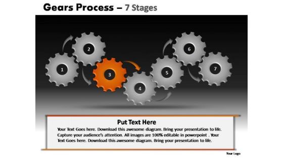 PowerPoint Slides Graphic Gears Process Ppt Template