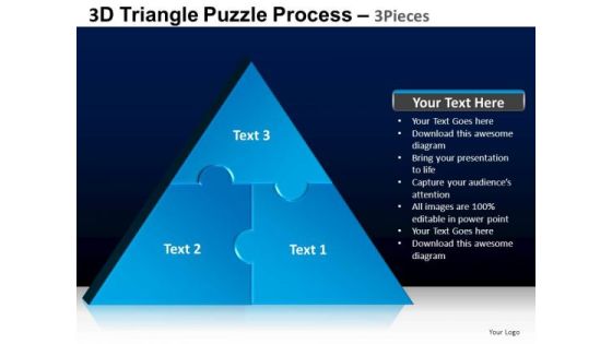 PowerPoint Slides Marketing Triangle Puzzle Ppt Layouts