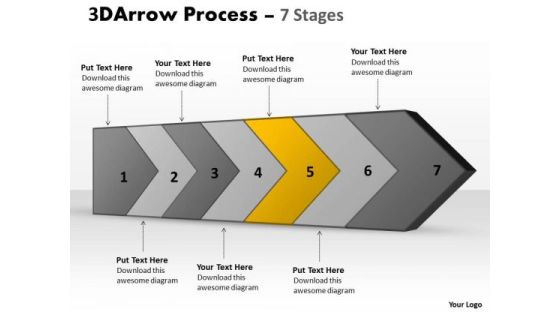 PowerPoint Template 3d Continuous Arrow Steps Ishikawa Diagram Business Image