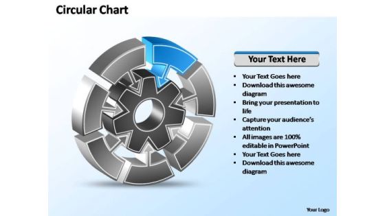 PowerPoint Template Chart Interconnected Circular Chart Ppt Slides PowerPoint Template Chart Interconnected Circular Chart Ppt Slides