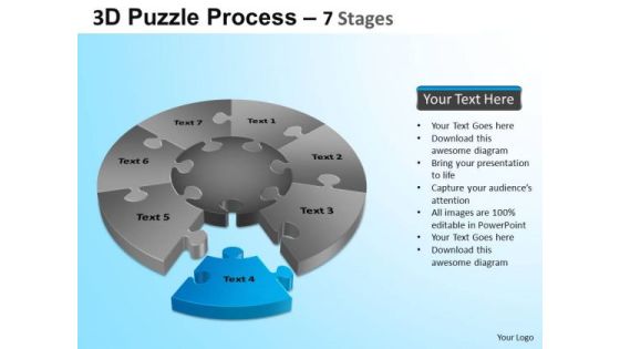 PowerPoint Template Chart Jigsaw Pie Chart Ppt Theme PowerPoint Template Chart Jigsaw Pie Chart Ppt Theme