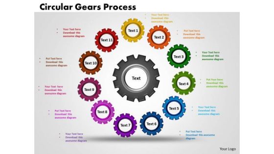PowerPoint Template Circular Gears Process Editable Ppt Theme PowerPoint Template Circular Gears Process Editable Ppt Theme