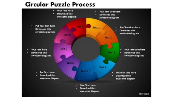 PowerPoint Template Circular Puzzle Process Marketing Ppt Slide Designs