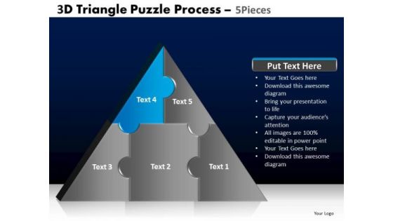 PowerPoint Template Editable Triangle Puzzle Ppt Presentation Designs
