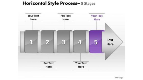 PowerPoint Template Horizontal Flow Of 5 Stage Network Diagram Image PowerPoint Template Horizontal Flow Of 5 Stage Network Diagram Image