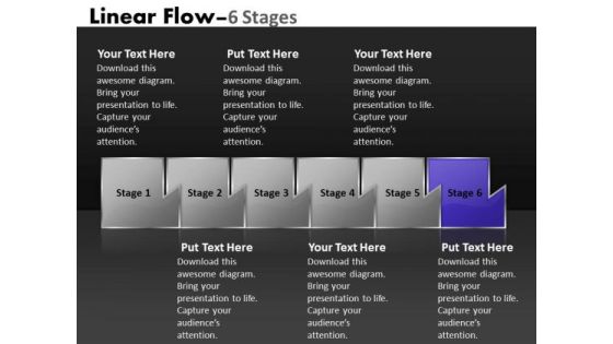 PowerPoint Template Illustration Of Six Sequential Steps Process Image
