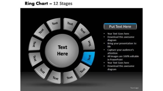 PowerPoint Template Teamwork Donut With Core Ppt Themes
