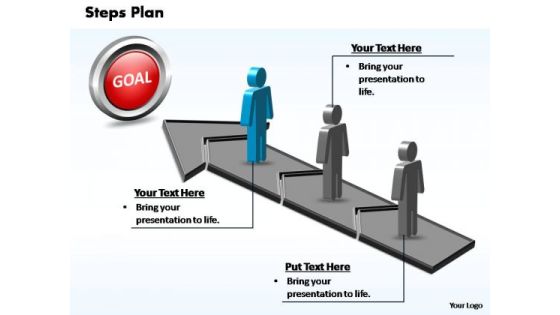 PowerPoint Template Teamwork Steps Plan 3 Stages Style 2 Ppt Template