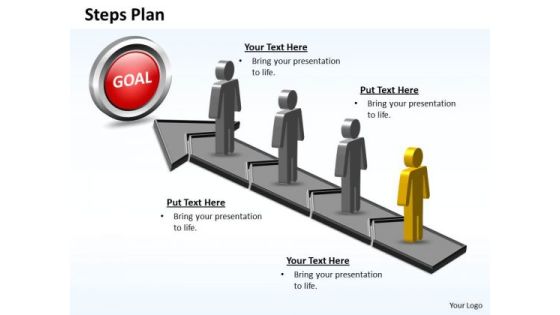 PowerPoint Template Teamwork Steps Plan 4 Stages Style 5 Ppt Design