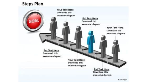 PowerPoint Template Teamwork Steps Plan 6 Stages Style 5 Ppt Design