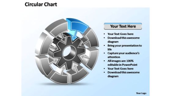 PowerPoint Templates Chart Interconnected Circular Chart Ppt Slides