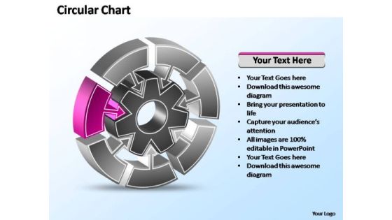 PowerPoint Templates Company Interconnected Circular Chart Ppt Slide