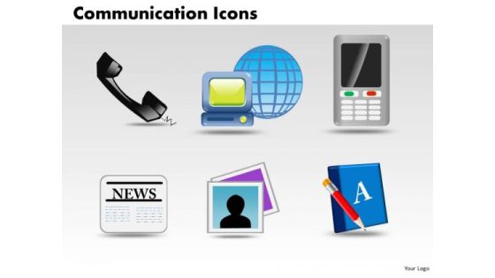 PowerPoint Templates Global Communication Icons Ppt Themes