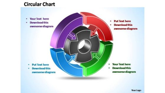 PowerPoint Templates Strategy Interconnected Circular Chart Themes
