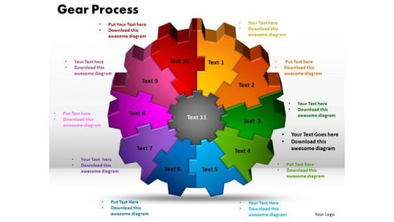PowerPoint Theme Gear Process Success Ppt Design Slides