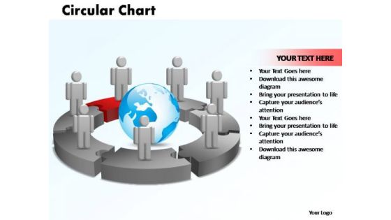 PowerPoint Themes Circular Chart With Globe Ppt Backgrounds
