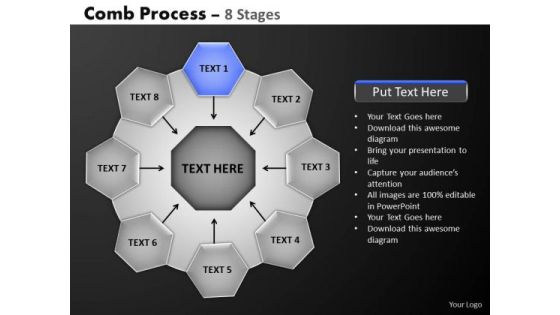 PowerPoint Themes Growth Hub And Spokes Process Ppt Backgrounds