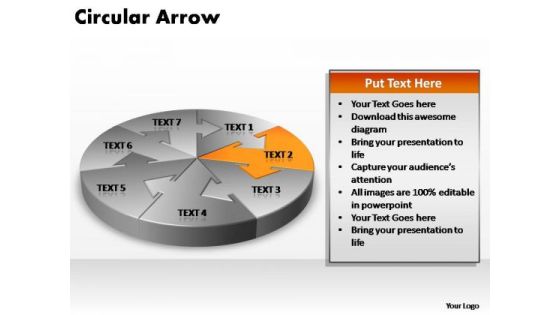PowerPoint Themes Strategy Circular Arrow Ppt Design Slides