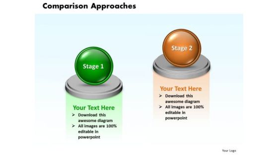 Ppt 3d Animated 2 Circular Approaches Comparison PowerPoint Templates