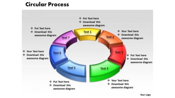 Ppt 3d Animated Multicolor Circular Procurement Process PowerPoint Presentation Templates