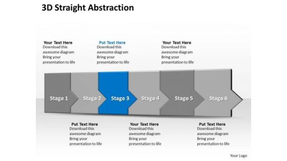 Ppt 3d Linear Abstraction To Oppose Business Losses Six Steps PowerPoint Templates