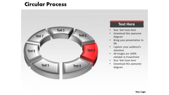 Ppt 3d Red Animated Circular Forging Process PowerPoint Slides Templates