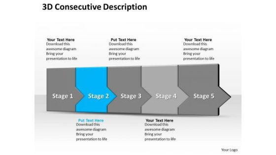 Ppt 3d Straight Description To Avoid Business Losses Five Steps PowerPoint Templates