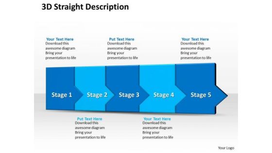 Ppt 3d Straight Description To Prevent Business Losses Five Steps PowerPoint Templates