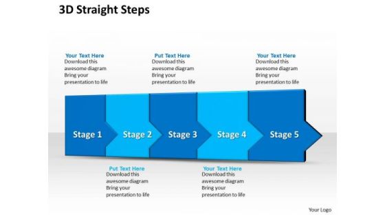 Ppt 3d Straight Description To Prevent Monetary Losses Five Steps PowerPoint Templates