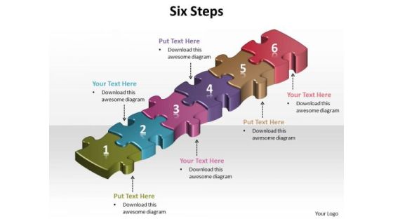 Ppt 6 Jigsaw Autoshape Puzzle PowerPoint Template Free Steps Templates Ppt 6 Jigsaw Autoshape Puzzle PowerPoint Template Free Steps Templates