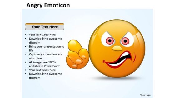 Ppt Angry Emoticon Pointing Accusing Finger PowerPoint Templates