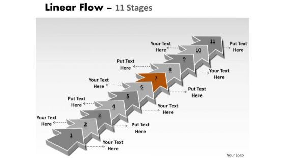 Ppt Background 11 Create PowerPoint Macro Straight Line Linear Arrows Process 8 Graphic