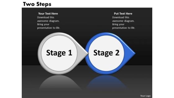 Ppt Circular Arrow Interpretation Of 2 Steps Involved Procedure PowerPoint Templates