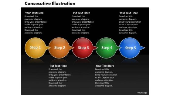 Ppt Consecutive Example Of 5 PowerPoint Slide Numbers Through Arrows Templates