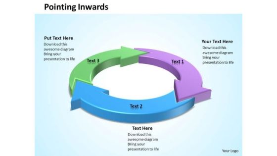 Ppt Interconnected Systems Arrows Pointing Inwards Circle PowerPoint Templates