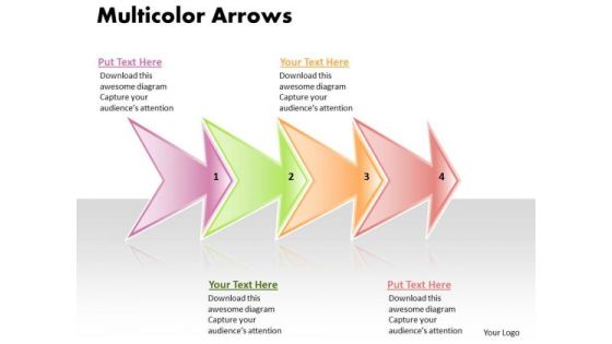 Ppt Linear Flow 4 Stages Metro Style PowerPoint Template 1 Templates
