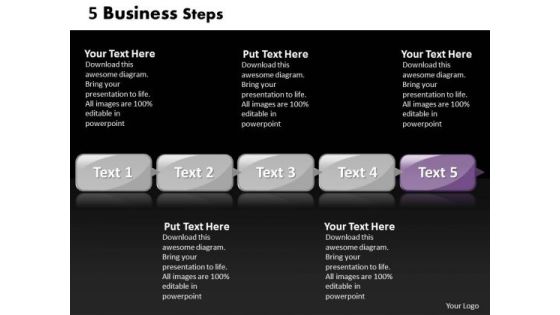 Ppt Linear Flow Of 5 Steps Involved New Business PowerPoint Presentation Templates