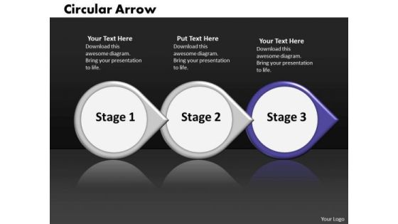 Ppt Ordinary Flow Of 3 Power Point Stage PowerPoint Templates