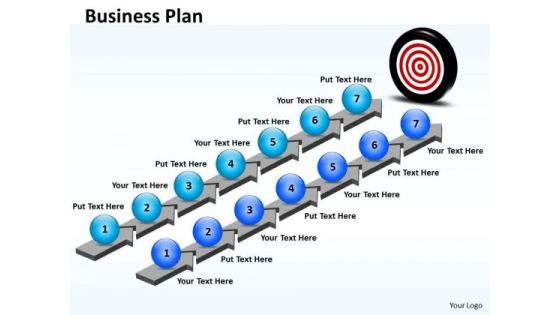 Ppt Parallel Steps Business Plan Format Communication Skills PowerPoint Business Templates