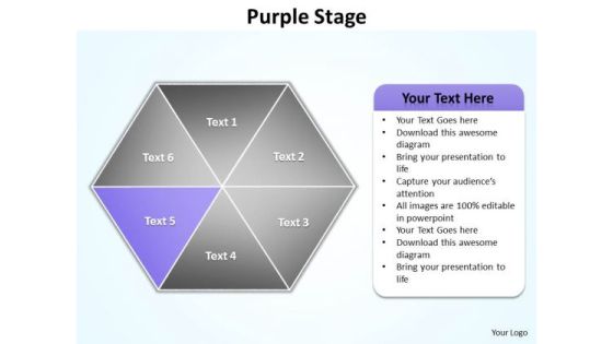Ppt Purple Factor Hexagon Diagram PowerPoint Free Editable Maps Templates