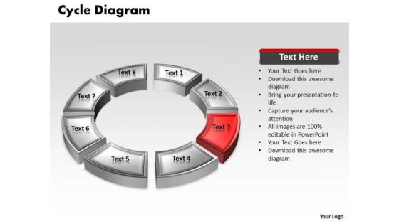 Ppt Red PowerPoint Theme Animated Multicolor Cycle Diagram Free Templates
