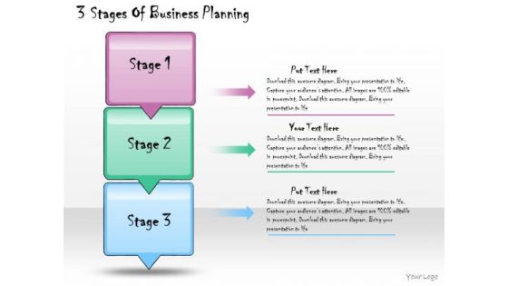 Ppt Slide 3 Stages Of Business Planning Consulting Firms
