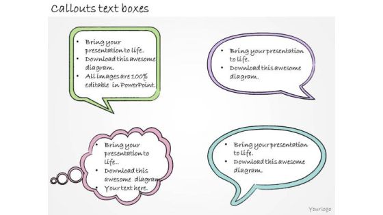 Ppt Slide Callouts Text Boxes Business Plan